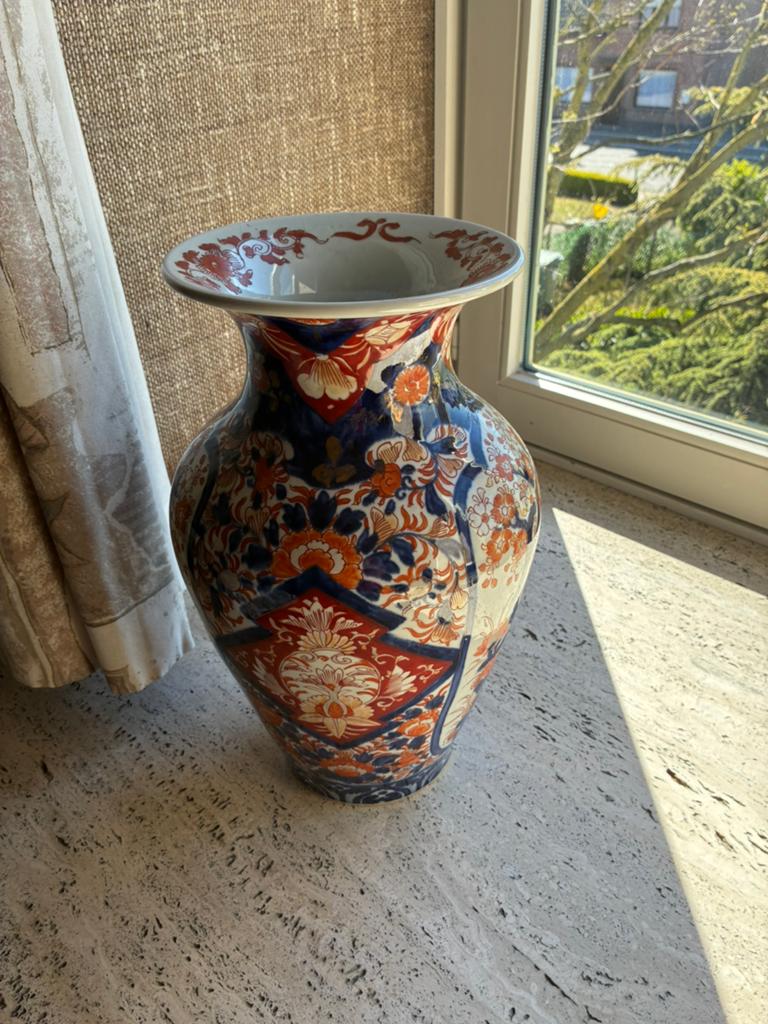 Grand vase ancien en porcelaine de style Imari, Antiquités & Art, Enlèvement