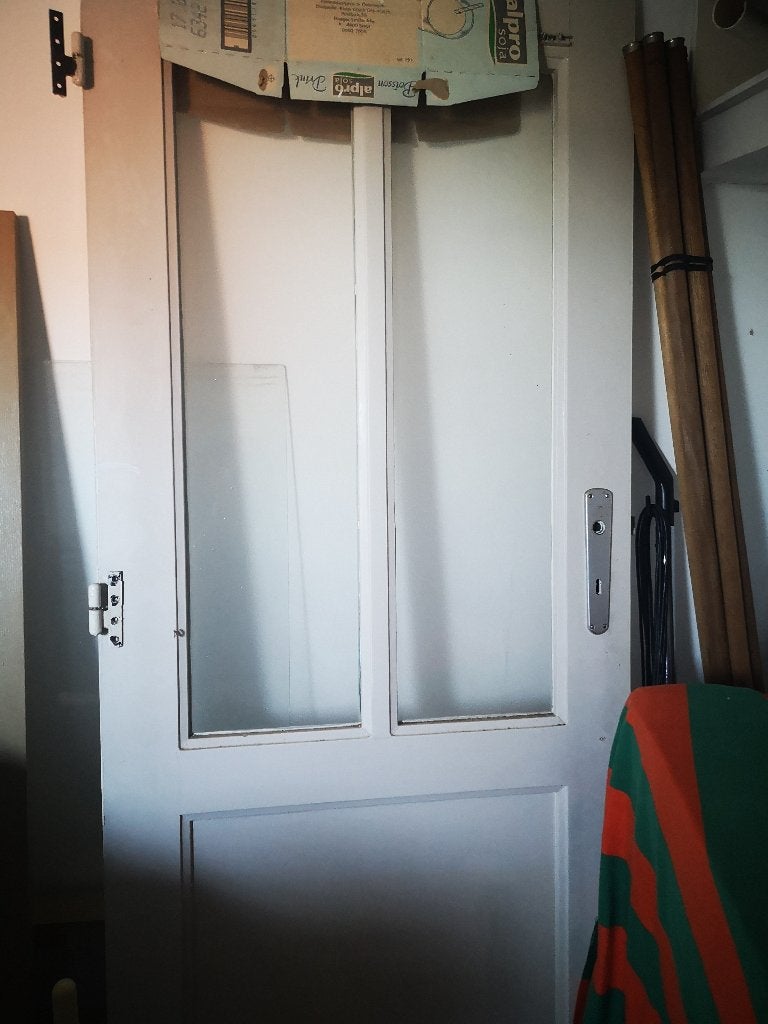 Porte peinte avec verre 187 cm x 80 cm, Enlèvement, Verre