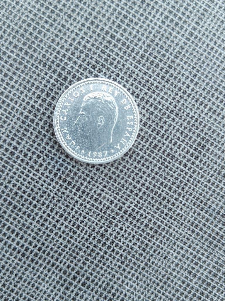 Spanje munt met 1 Peseta van 1987. Juan Carlos I., Ophalen of Verzenden, Spanje, Overige waardes, Losse munt