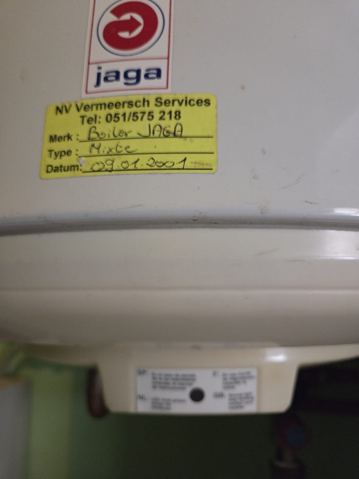 Boiler 150l Jaga, Bricolage & Construction, Plus de 10 ans, Boiler, Enlèvement, Utilisé