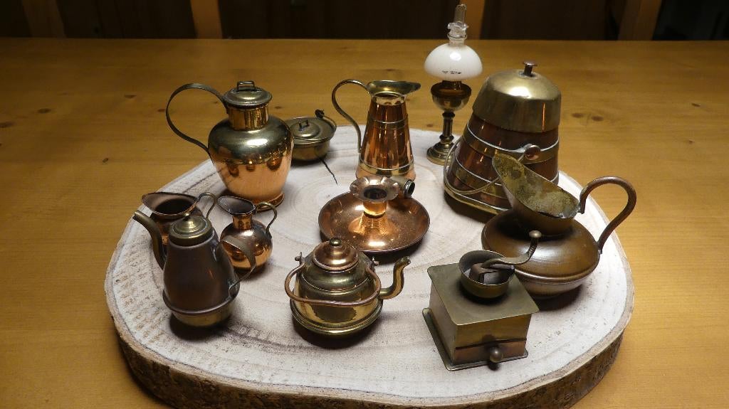 miniatuur keukengerief uit koper, Ophalen, Koper