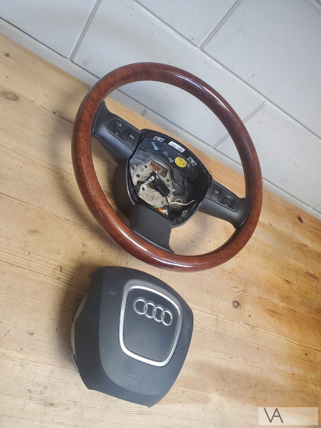 Audi A6 4f 2004 - 2011 houten stuur met airbag 4f0419091AR, -, Audi, Utilisé, -