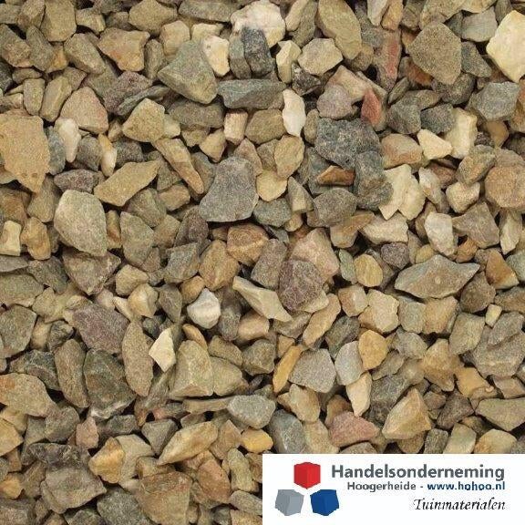 Japanse split gebroken siersplit bonte kleuren oprit tuinpad, Tuin en Terras, Grind, Keien en Split, Verzenden, Nieuw, Multi, Split