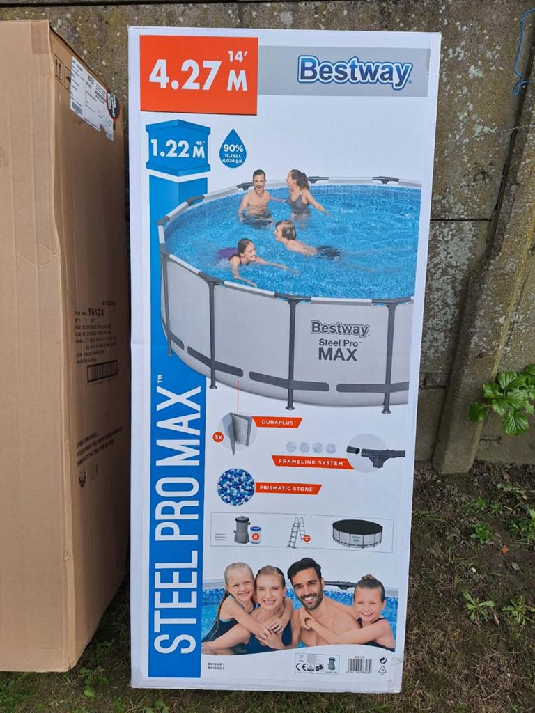 Bestway Steel Pro Max zwembad van 4,27 x 1,22 m, Tuin en Terras, Ophalen