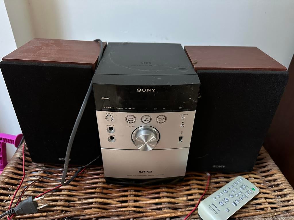 Sony hi-fi  radio, cd, USB en cassettes, Enlèvement, Utilisé, Radio, Avec lecteur de CD
