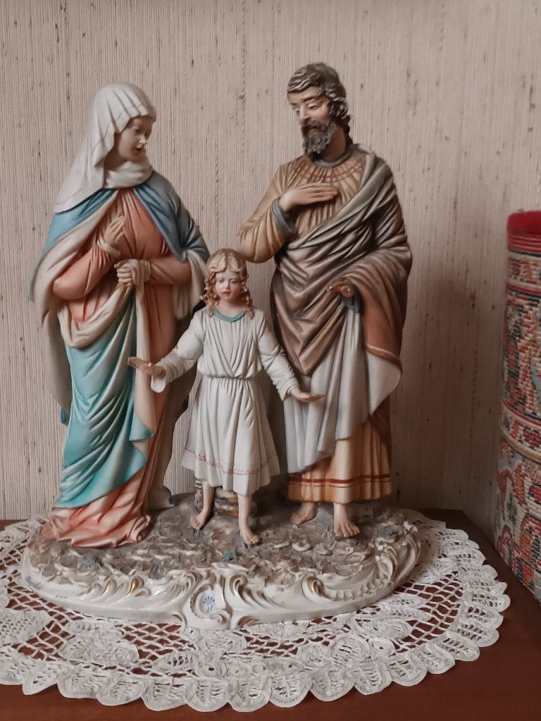 Beeld:  Heilige Familie, Antiek en Kunst, Ophalen, Geglazuurd, Overige materialen, Beeld