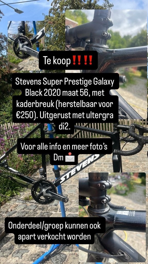 Ultegra Di2 11s + crossframe Stevens Superprestige, Ophalen, Gebruikt