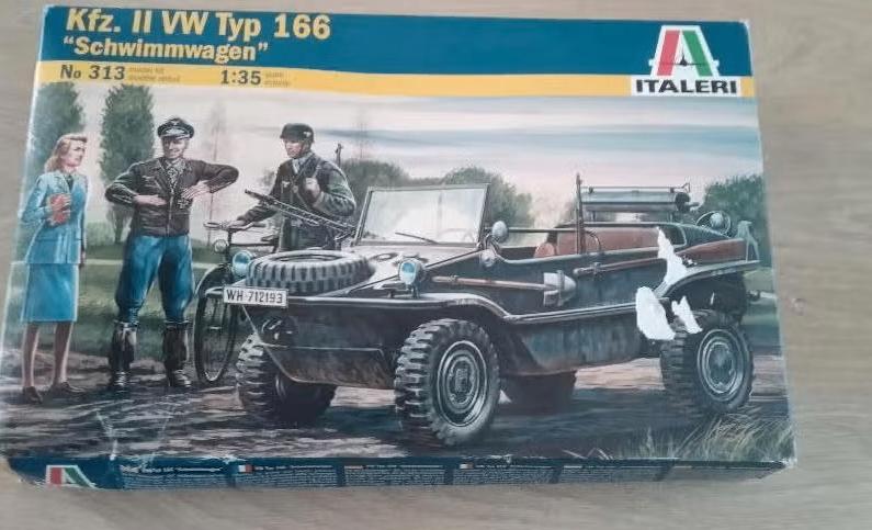 Italeri 1/35 Kfz. II VW Typ 166 Schwimmwagen, Hobby en Vrije tijd, 1:32 tot 1:50, Ophalen of Verzenden, Zo goed als nieuw, Italeri