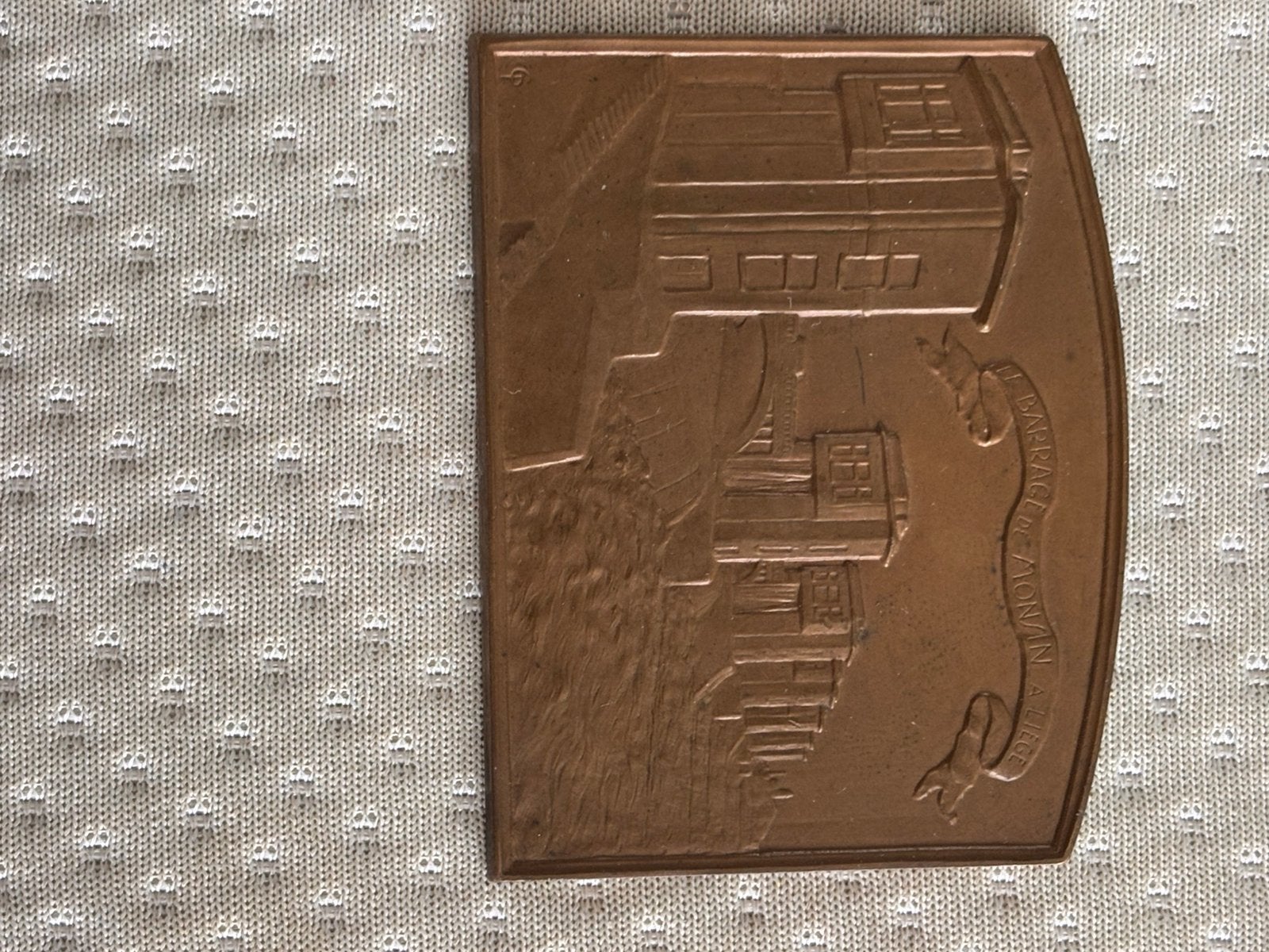 Historische bronzen plaquette uit 1936, Antiek en Kunst, Ophalen of Verzenden, Brons