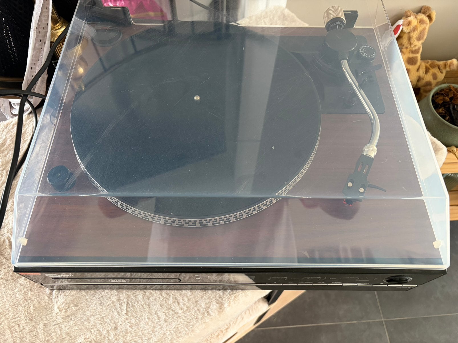 Platenspeler - CD - Bluetooth - Radio, Audio, Tv en Foto, Platenspelers, Ophalen, Zo goed als nieuw, Platenspeler