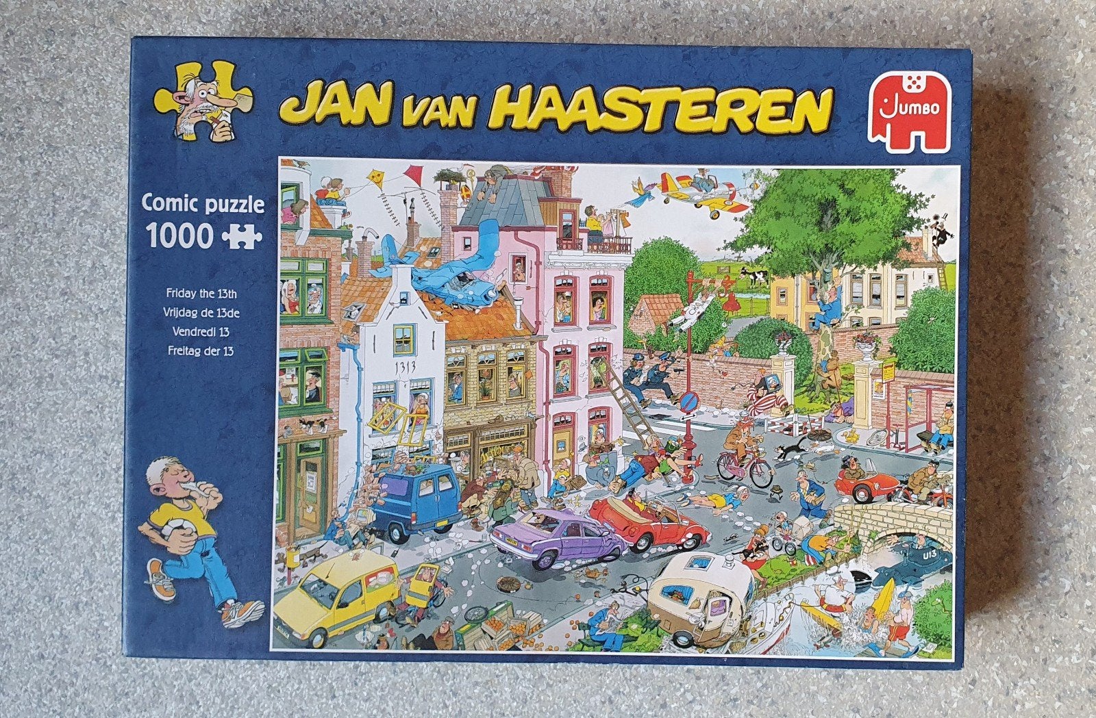 Puzzel Jan van Haasteren 1000 stuks : Vrijdag de 13de, Ophalen
