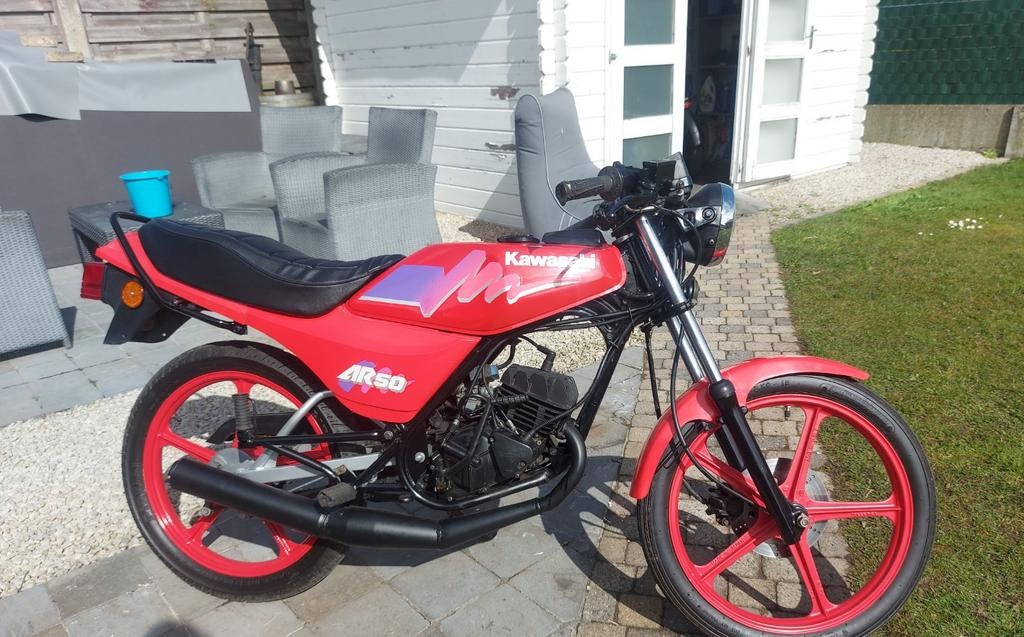 Kawasaki AR50 50cc B-klasse zgst 14000km. Met attest, Fietsen en Brommers, Brommers | Oldtimers, Ophalen