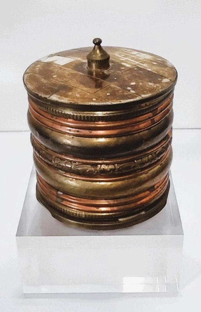 Koperen Indisch doosje., Antiek en Kunst, Ophalen of Verzenden