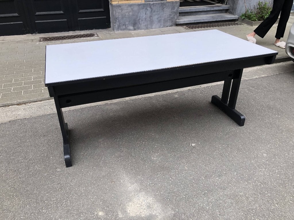 Vintage schooltafel, Huis en Inrichting, Ophalen, 160 cm, Hout, Vintage