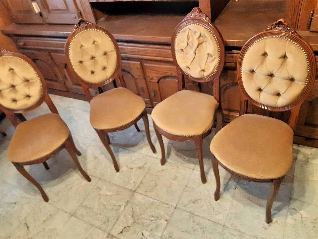 vintage , 4 stoelen 25 euro., Antiek en Kunst, Ophalen