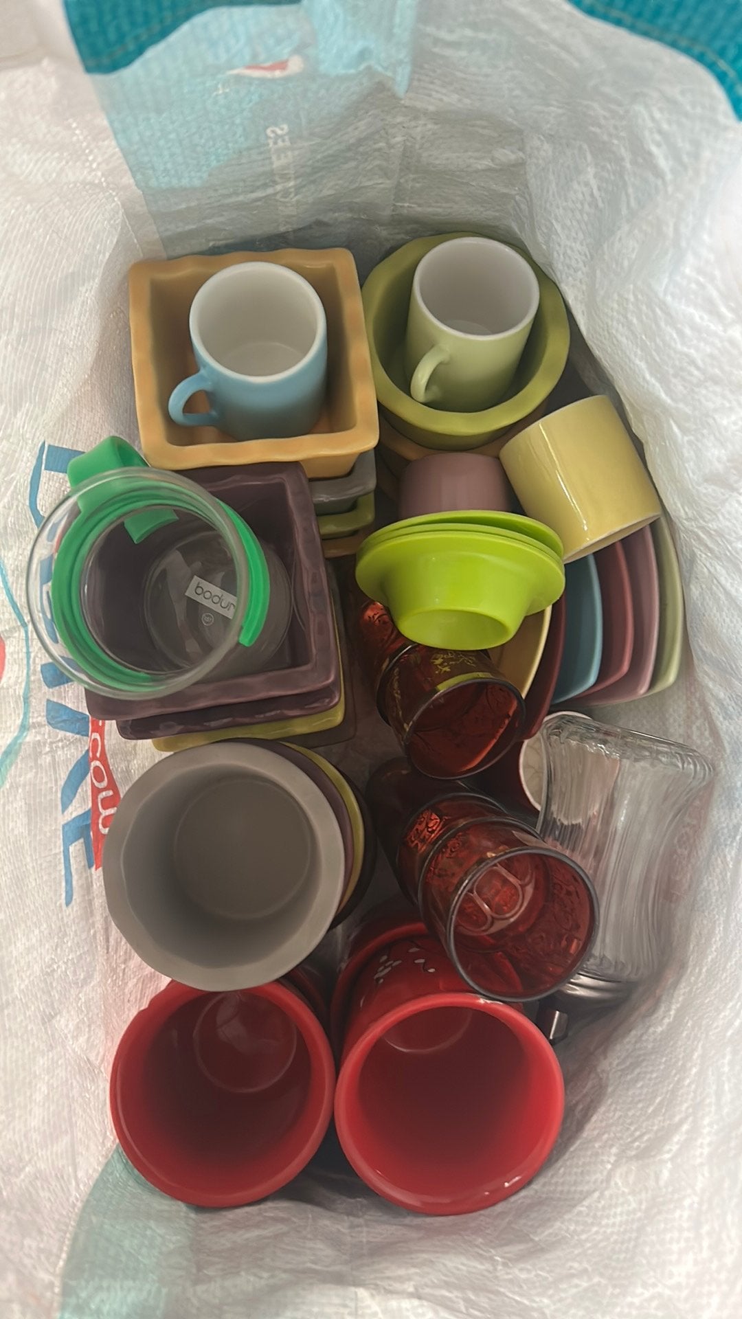 Lot de tasse mug+ tasse a cafe avec soucoupe et sucrier, Huis en Inrichting, Keuken | Servies, Ophalen, Overige merken, Mok, Overige stijlen