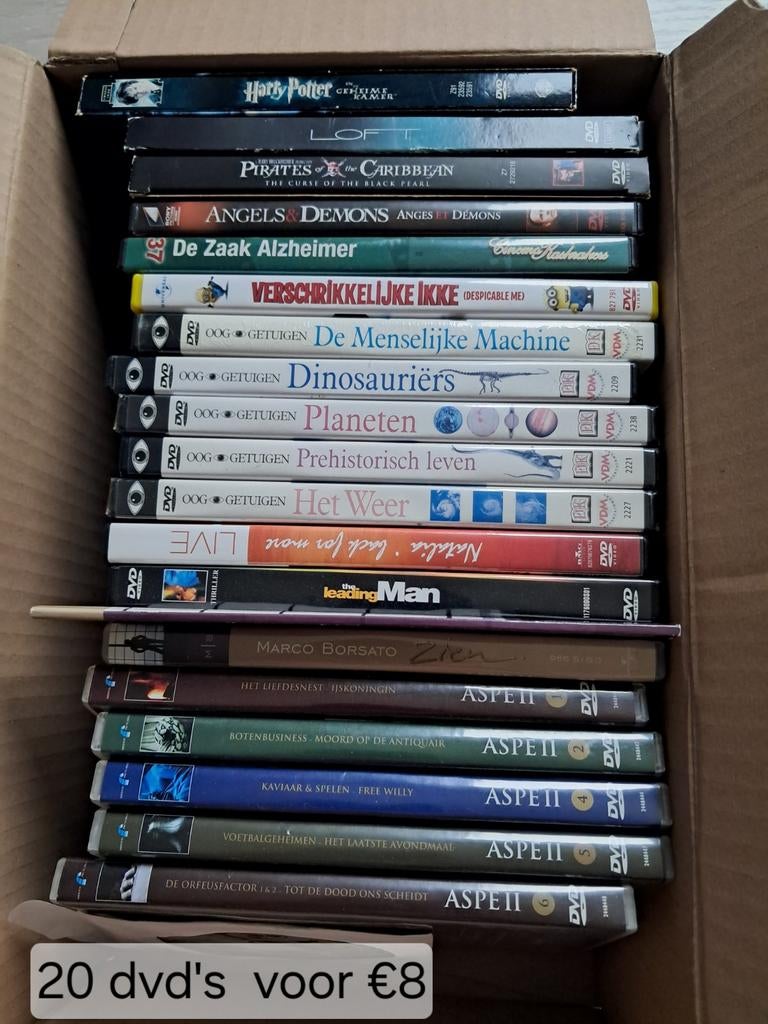 20 dvd's, Cd's en Dvd's, Ophalen