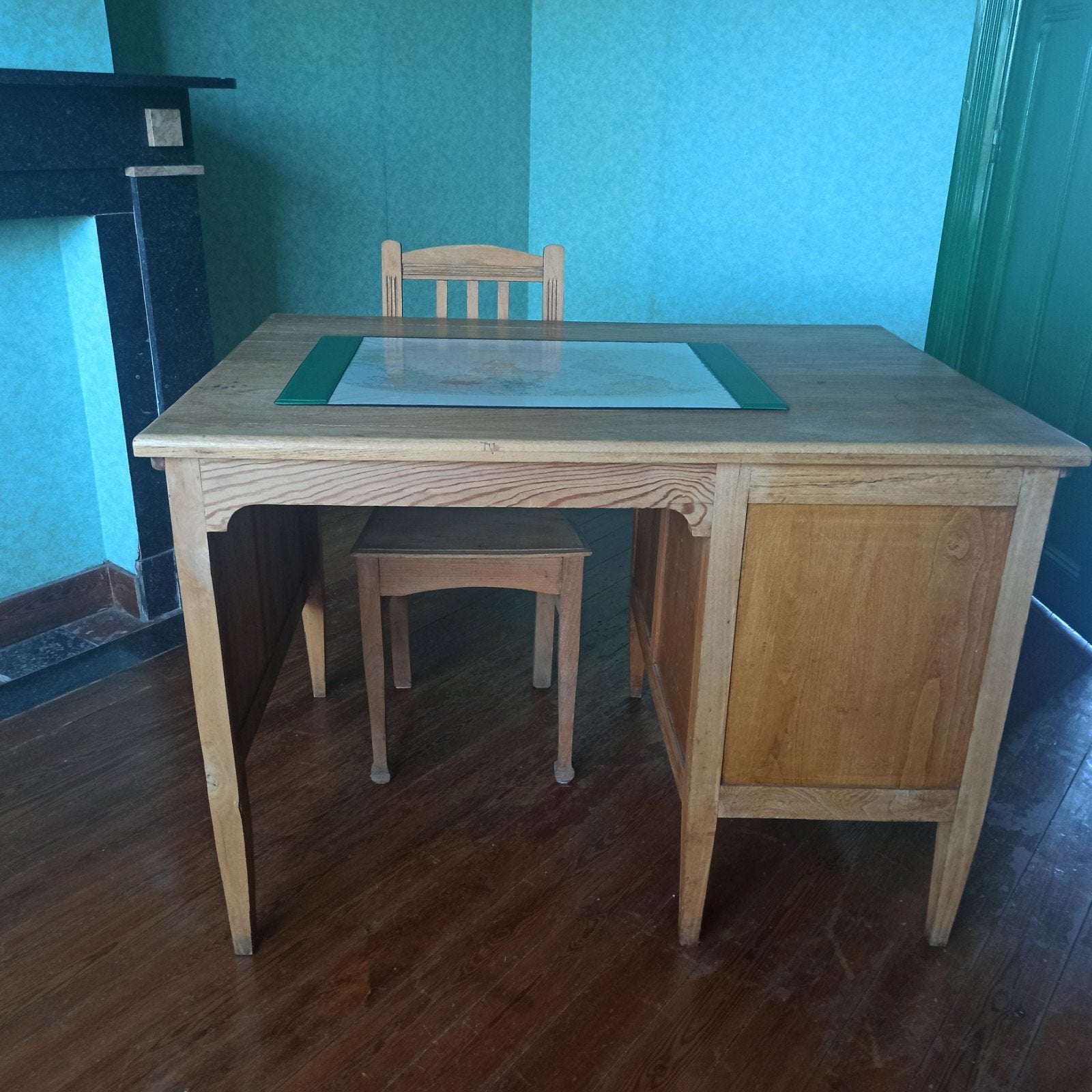 Bureau, Ophalen, Gebruikt, Hout, Met lades