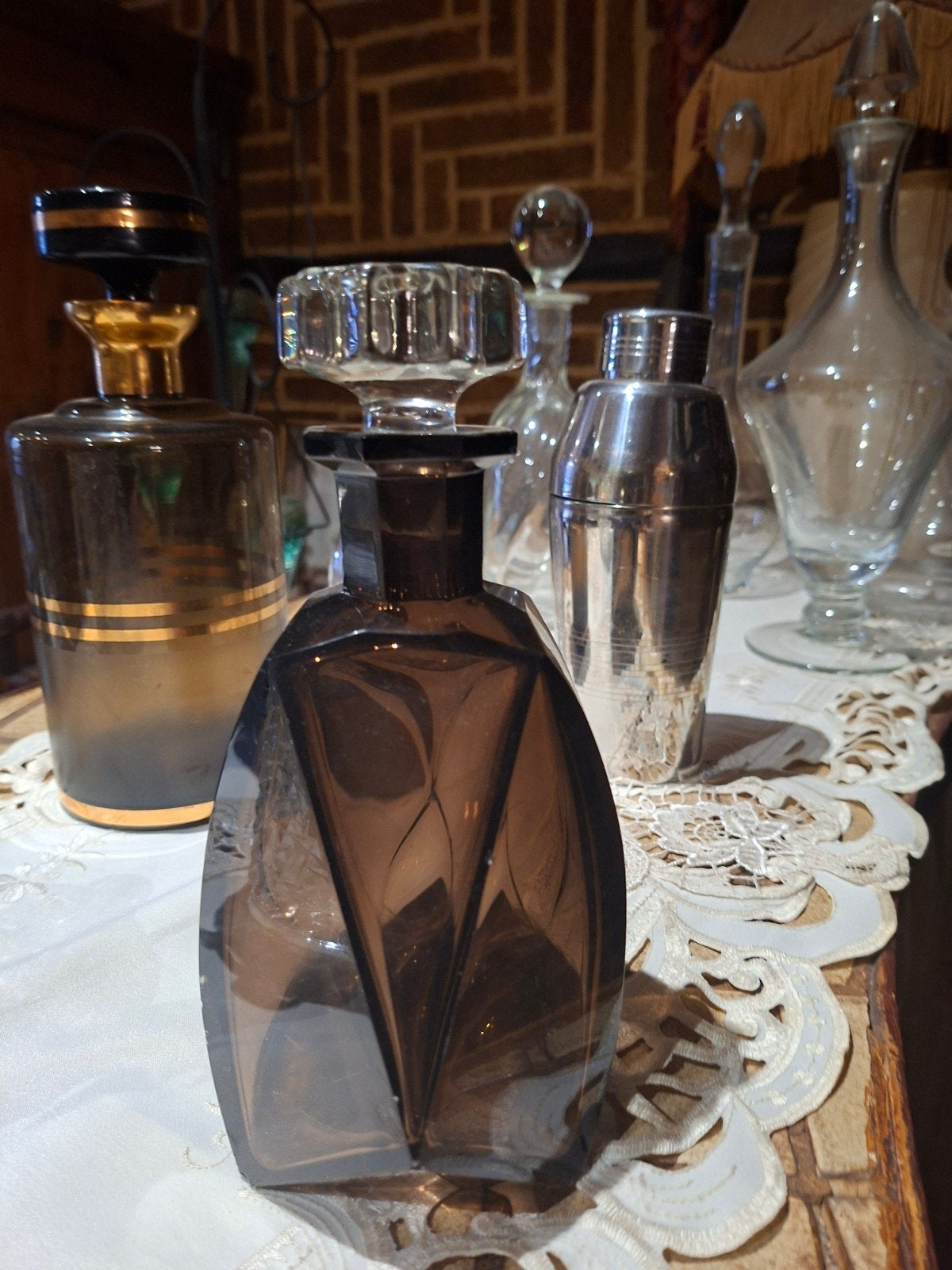 carafes  cristal  non signee, Ophalen