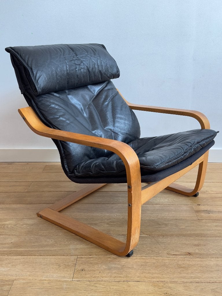 70S IKEA POEM LOUNGESTOEL, 75 à 100 cm, Scandinavisch, Enlèvement, Utilisé