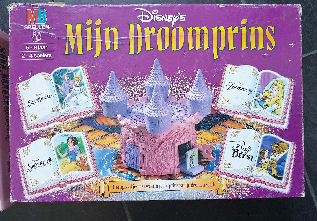 Vintage gezelschapsspel MB Disney Mijn Droomprins, Ophalen of Verzenden, Gebruikt, MB spelen