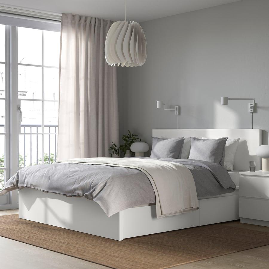 MALM Bedframe ikea, Huis en Inrichting, Ophalen, Wit, Tweepersoons, Zo goed als nieuw