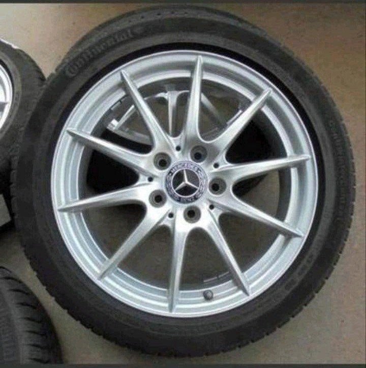 Winterbanden velgen Mercedes A B CLA klasse 17" 5x112 6&8mm, Enlèvement