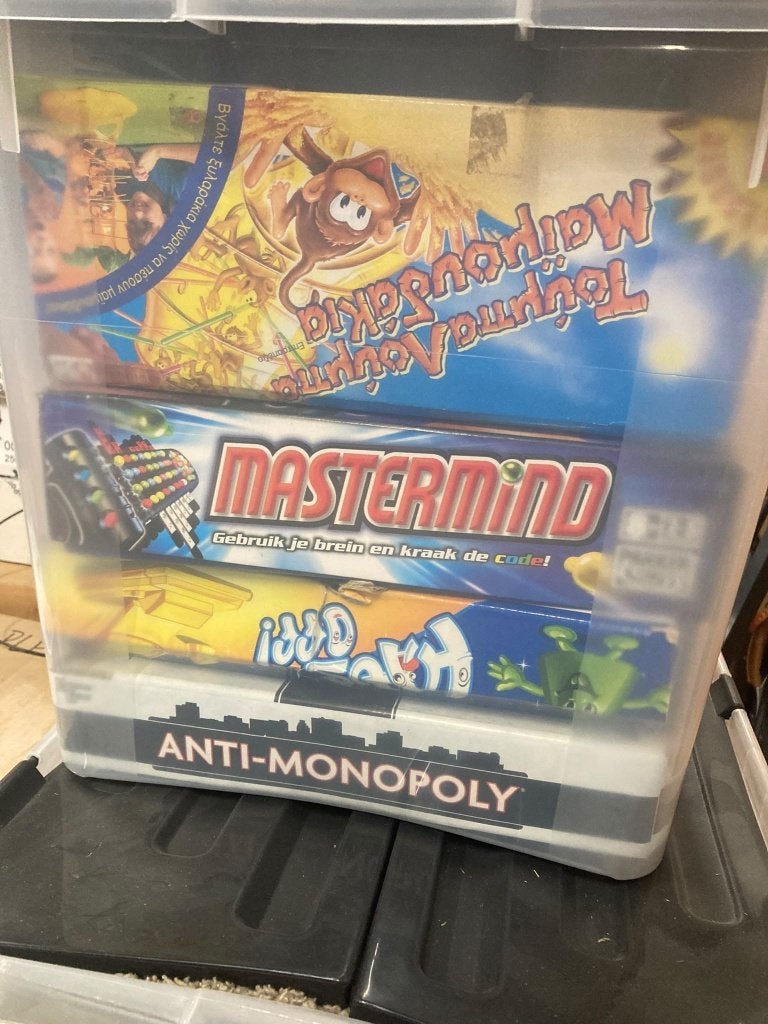 Lot gezelschapsspellen – Mastermind, Anti-Monopoly, Kerplunk, Enlèvement, Utilisé, Jeu de voyage