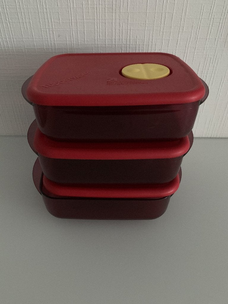 Tupperware CrystalPlus rechthoekig 600ml, Huis en Inrichting, Keuken | Tupperware, Gebruikt, Ophalen of Verzenden