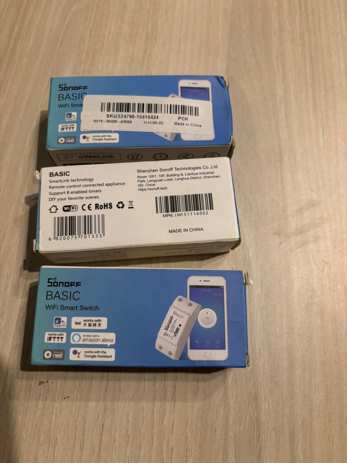 Lot de 3 modules connectés Wi-Fi Sonoff Basic - NEUFS, Enlèvement ou Envoi, Neuf, Autres accessoires, Sonoff