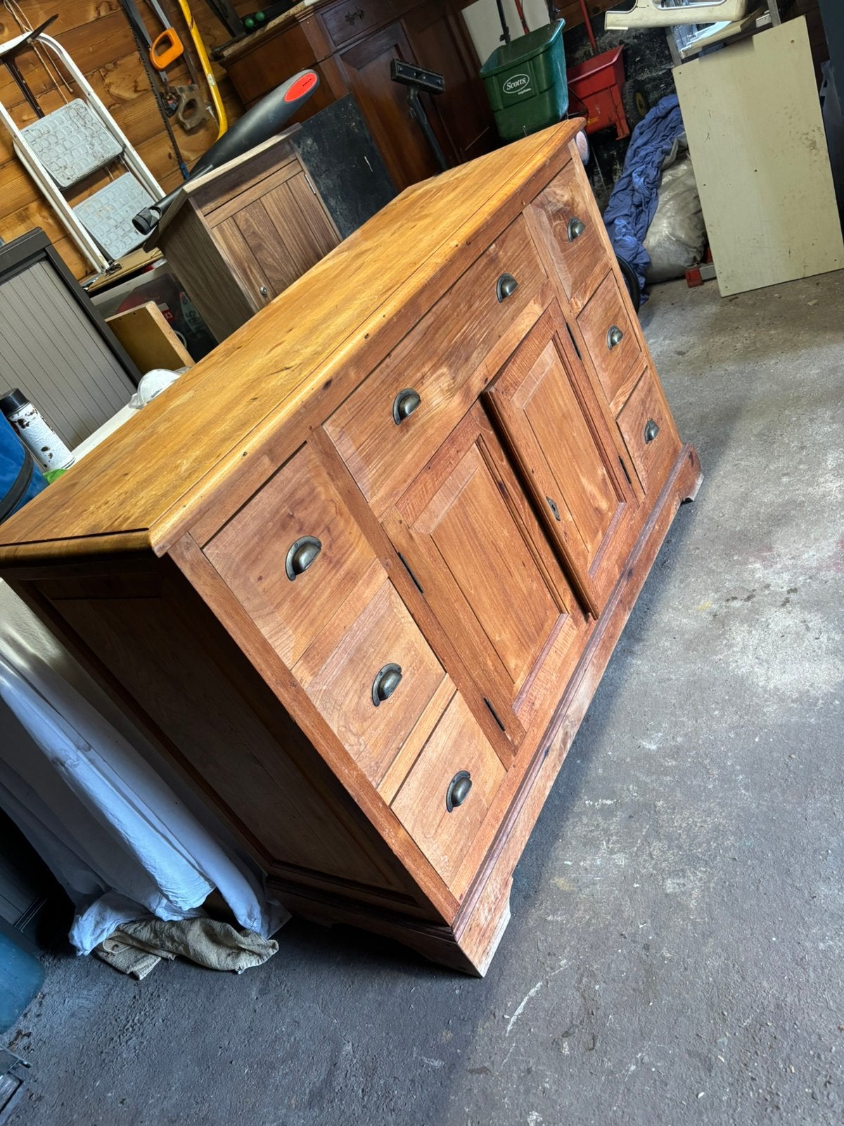 Dressoir in teakhout, Ophalen, 150 tot 200 cm, Teakhout, Zo goed als nieuw