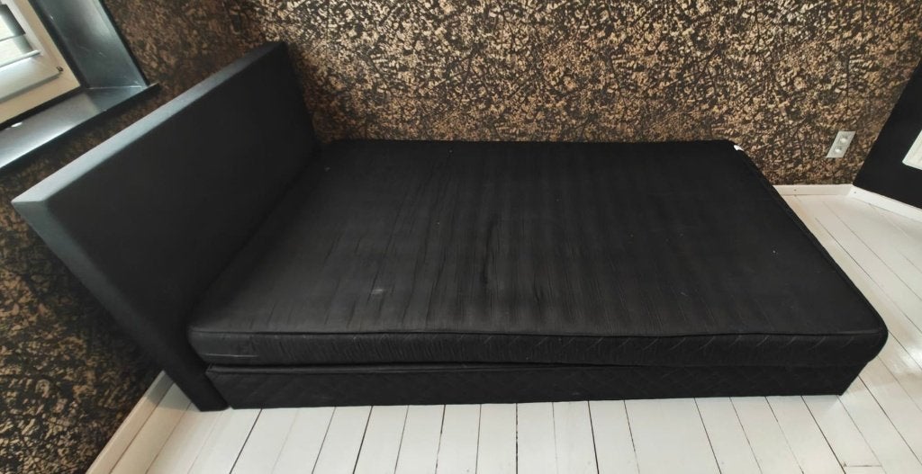 Lit box spring, Tissu, Enlèvement, Utilisé, 120 cm