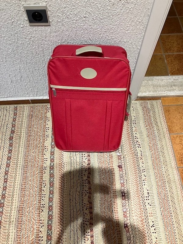 trolley, Handtassen en Accessoires, Koffers, Ophalen, Overige materialen, Wieltjes, Gebruikt