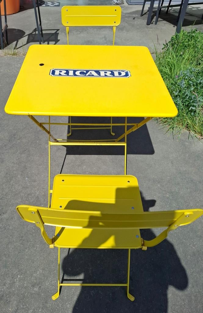 Table de jardin Ricard avec 2 chaises, Jardin & Terrasse, Enlèvement