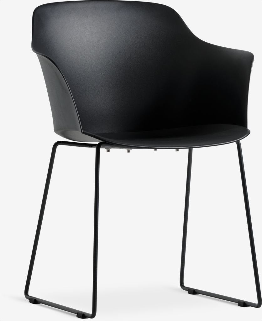 8 tuinstoelen Sandved zwart, Jardin & Terrasse, Enlèvement, Comme neuf, Synthétique