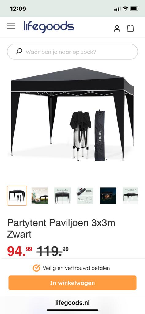 Party tent vouwtent 3*3 m 90€ nieuw !!, Neuf, Tente de réception, Moins de 2 mètres, Pliable