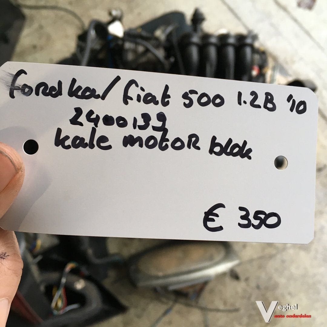 Ford Ka Fiat 500 1.2 B 2010 Wagennr 2400139 Kaal Motorblok, -, -, Enlèvement, Utilisé
