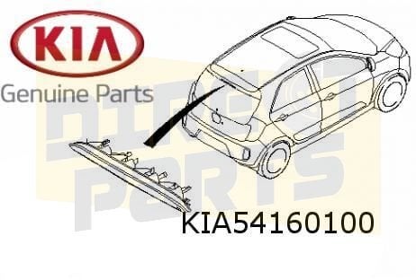 Kia Picanto II derde remlicht (bulb type) (niet bij achterru, Neuf, Kia, -, -