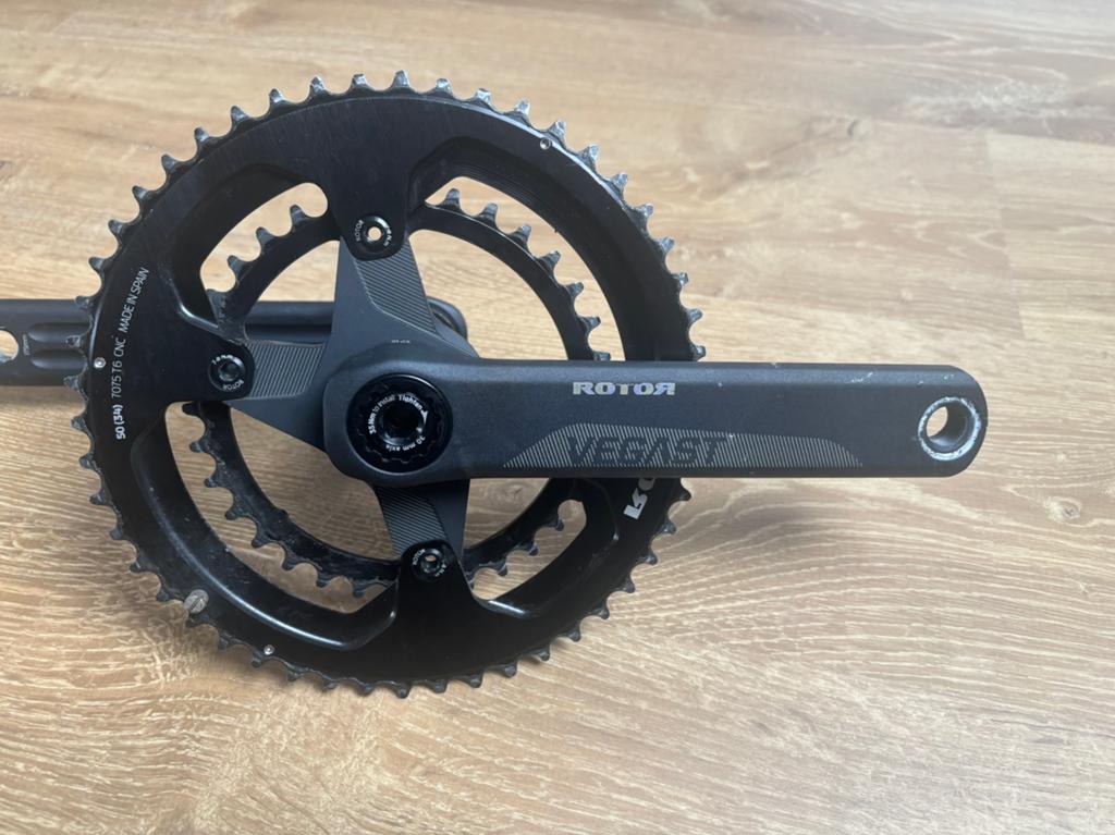Pédalier Rotor Vegast, Vélos & Vélomoteurs, Pédalier ou Pédales, Enlèvement, Utilisé, Aluminium