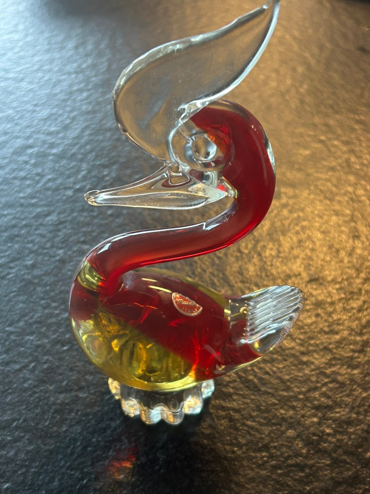 Prachtig Vintage Murano Glas Vogel Beeldje  – Italië, Antiek en Kunst, Ophalen of Verzenden