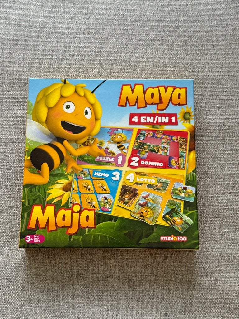 204. Puzzel - Studio 100 - Maya de Bij - 4 in 1 ZGAN, Ophalen of Verzenden, 10 tot 50 stukjes, Zo goed als nieuw, 2 tot 4 jaar