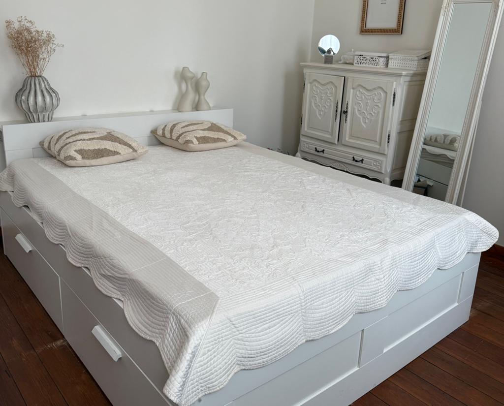 Bedsprei zara home, Ophalen, Wit, Tweepersoons, Deken of Dekbed