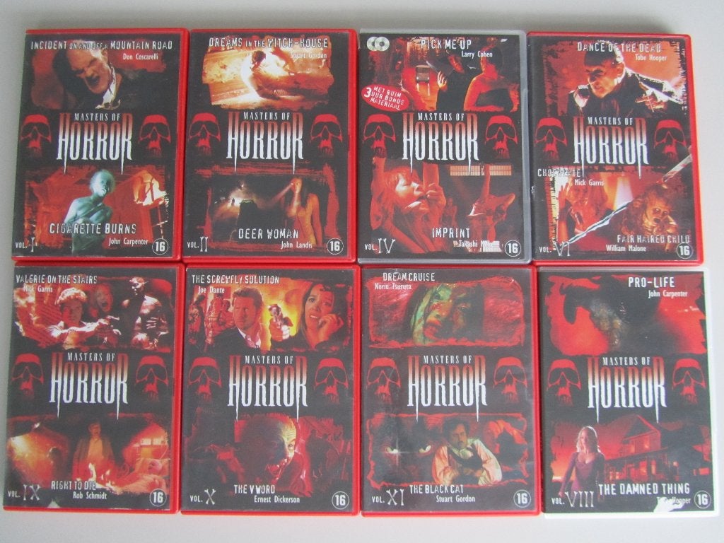 LOTJE DVDS VAN MASTERS OF HORROR, Cd's en Dvd's, Dvd's | Horror, Gebruikt, Bovennatuurlijk, Vanaf 16 jaar, Engels, Nederlands
