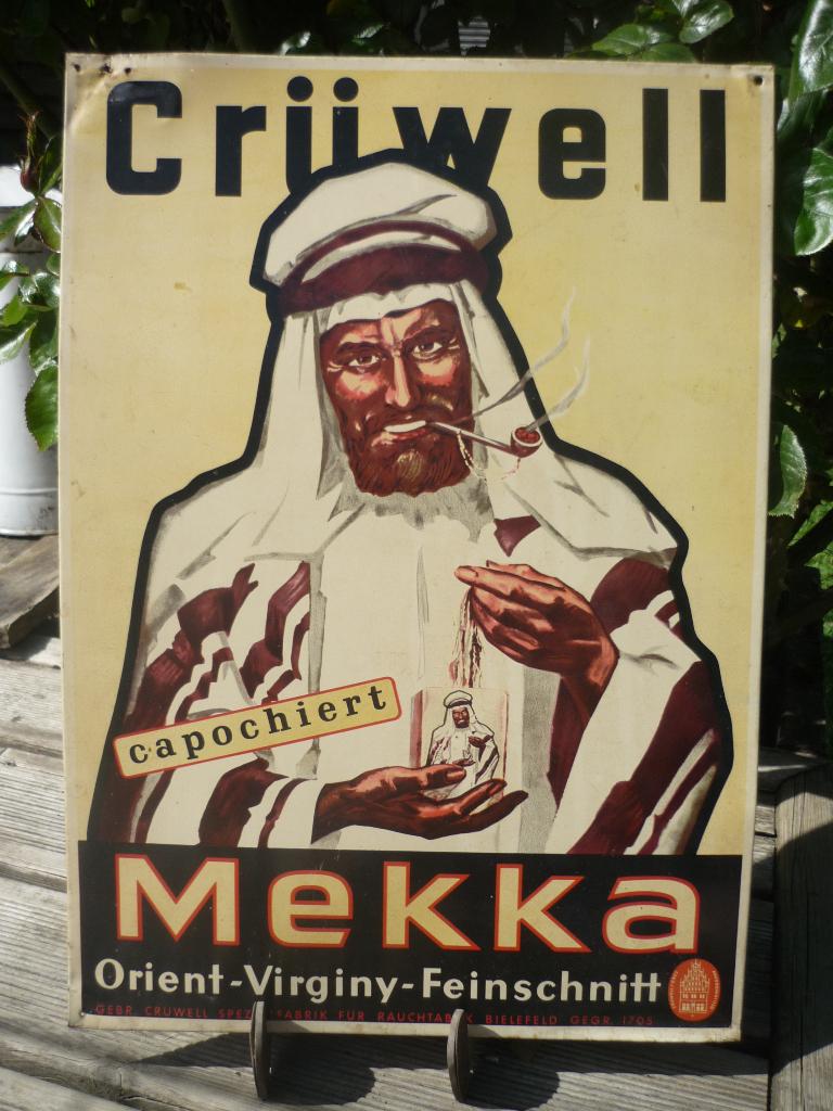 plaque lithographiée tabac Crüwell- 1953 / no émail, Collections, Envoi