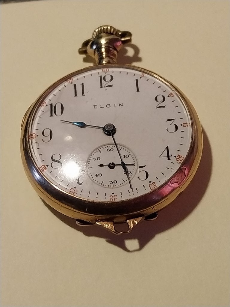 vintage montre elgin de 1950 plaquee or, Enlèvement ou Envoi, Utilisé, Or