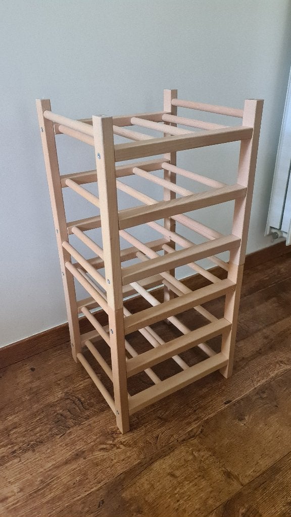 2 Ikea massief houten wijn-of flessenrekken, Ophalen, Zo goed als nieuw, Hout