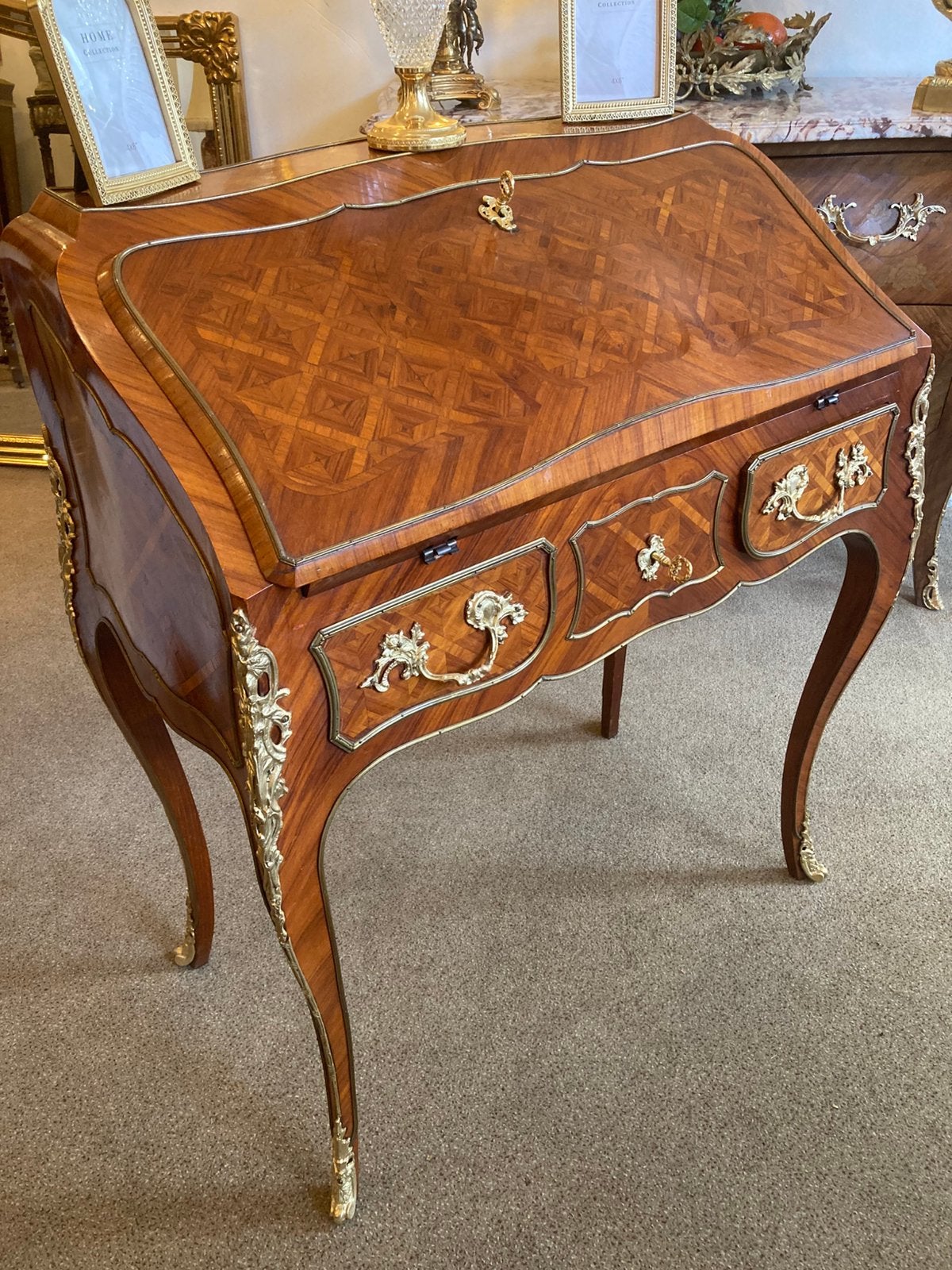 Antieke franse marqueterie secretaire, Ophalen