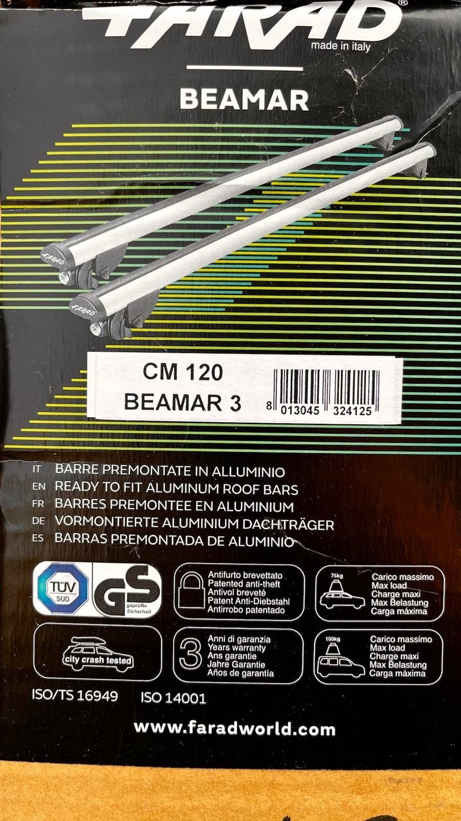 Barre de toit Farad Beamar 3 120cm, Auto-onderdelen, Overige Auto-onderdelen, Ophalen