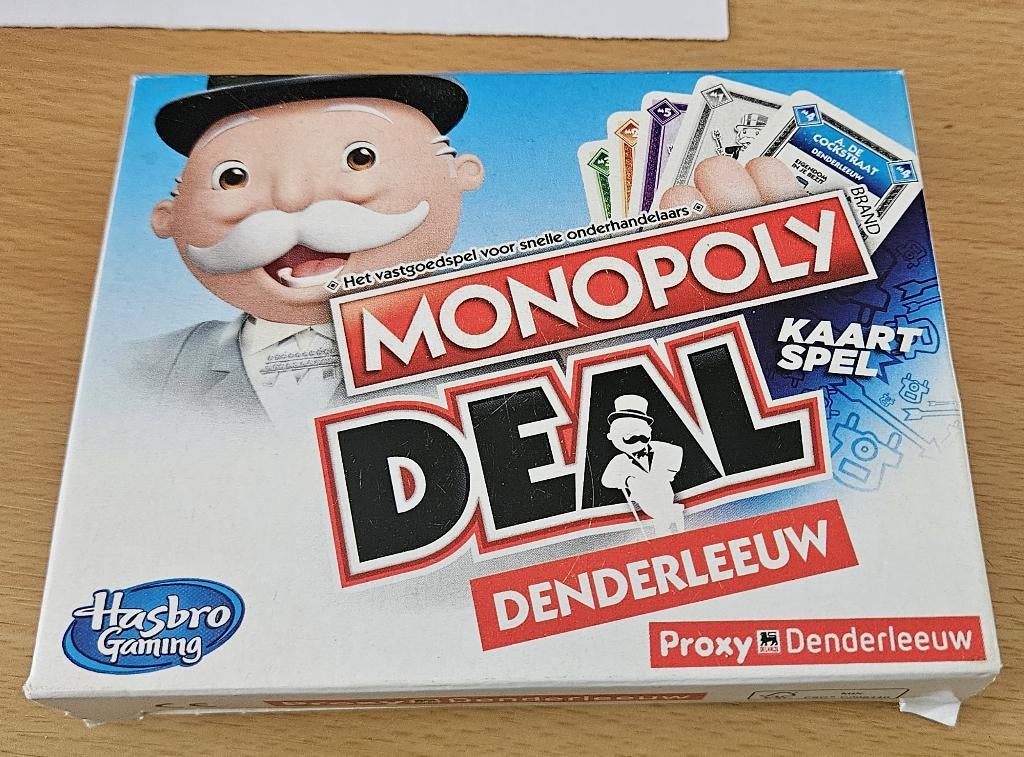 Jeu de cartes Monopoly version « Denderleeuw », Enlèvement ou Envoi, Comme neuf