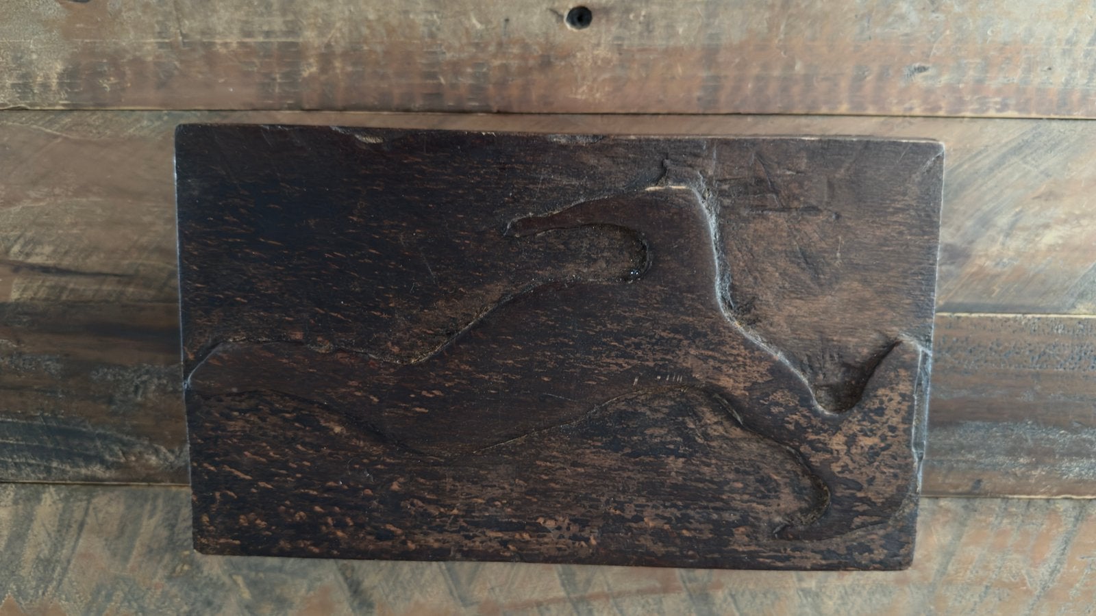 Handgesneden houten kistje – vintage / folk art, Antiek en Kunst, Ophalen of Verzenden